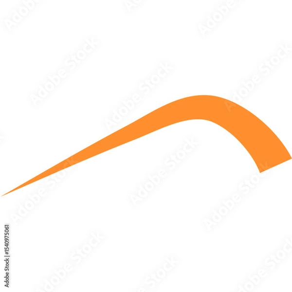Obraz Abstract Curved and Wavy Ribbon Element