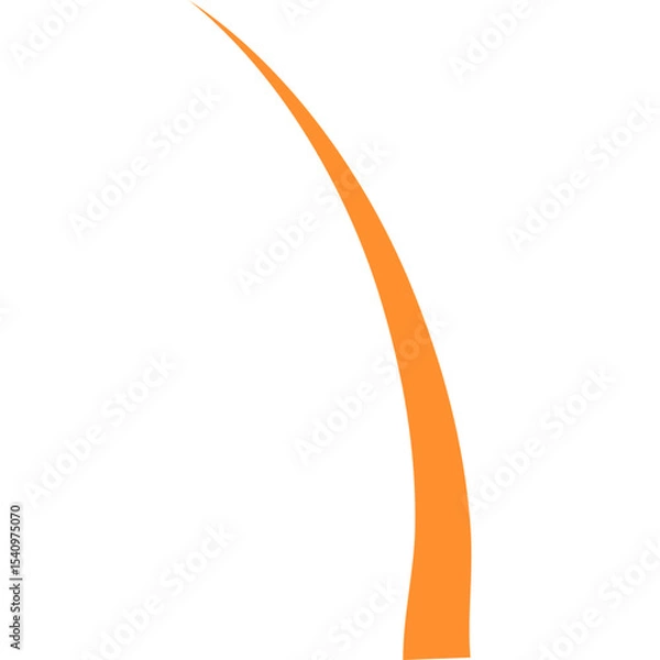 Obraz Abstract Curved and Wavy Ribbon Element