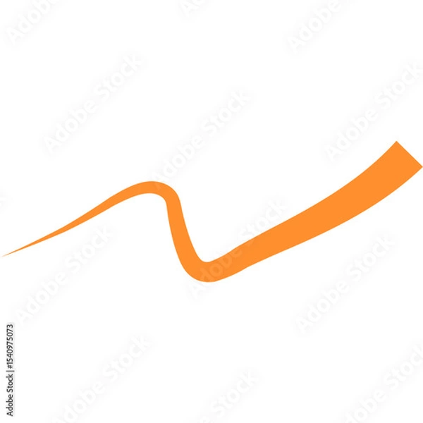 Obraz Abstract Curved and Wavy Ribbon Element