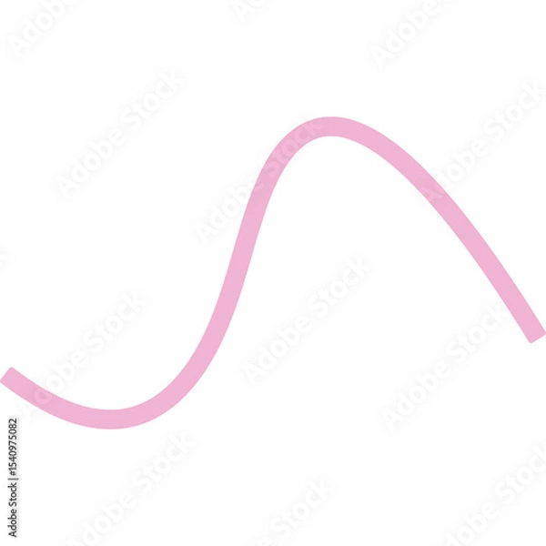 Obraz Abstract Curved and Wavy Ribbon Element