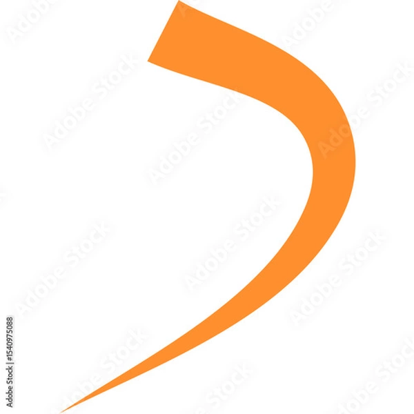 Obraz Abstract Curved and Wavy Ribbon Element