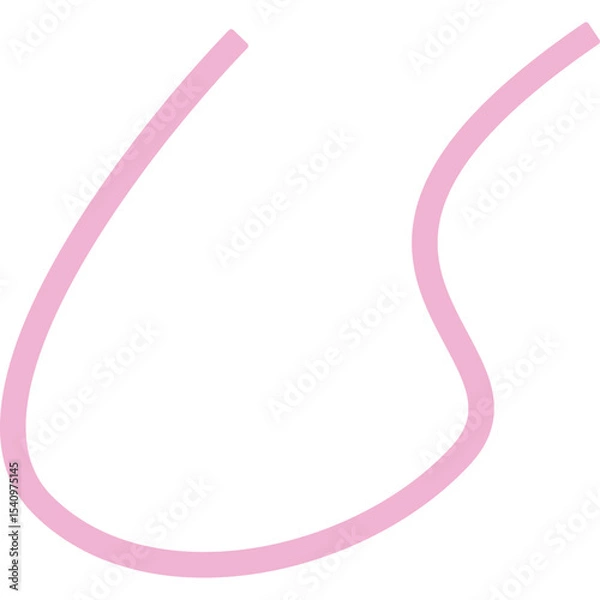 Obraz Abstract Curved and Wavy Ribbon Element