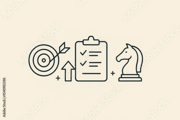 Fototapeta Business Goal Consulting Vector Concept Objectives Plan