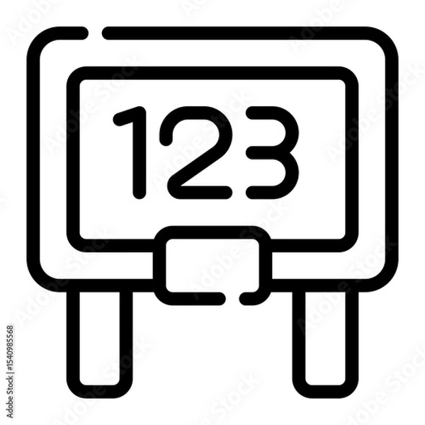 Obraz whiteboard line icon