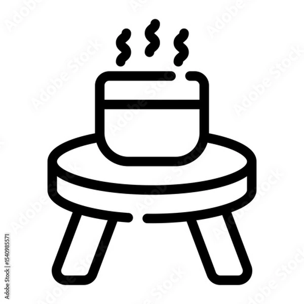 Obraz cafe work line icon