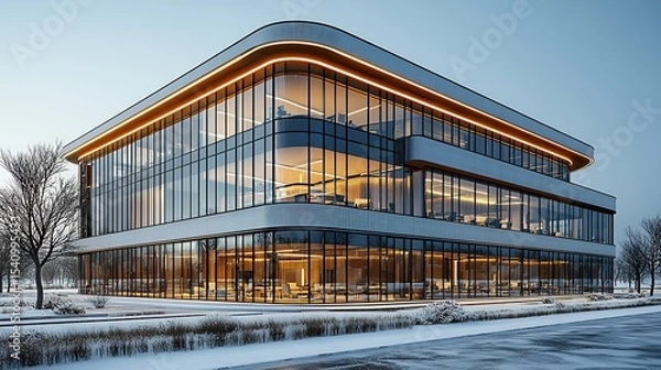 Obraz Architects Supervising Office Construction Using Three Dimensional Computer Systems to Discuss Building Development Energy Impact and Premium Design Output