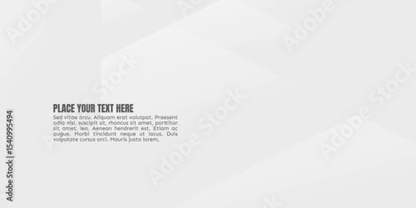 Fototapeta Abstract vector background with space for text in a modern business design. White abstract background with some grey geometric shapes and text