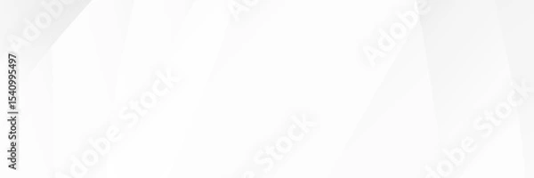 Fototapeta White background with soft curtains and subtle textured design. A geometric background of white and light grey gradients. The shapes are mostly triangles that create depth and texture in the banner.