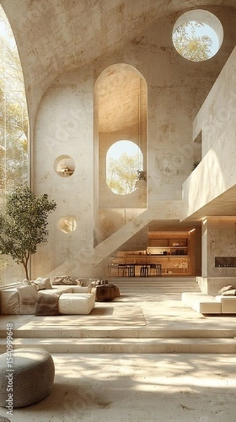 Fototapeta Background Image of Architect Office Featuring Ai Enhanced Three Dimensional Modelling and Data Driven Inspection of Newly Constructed Residential Concrete Buildings