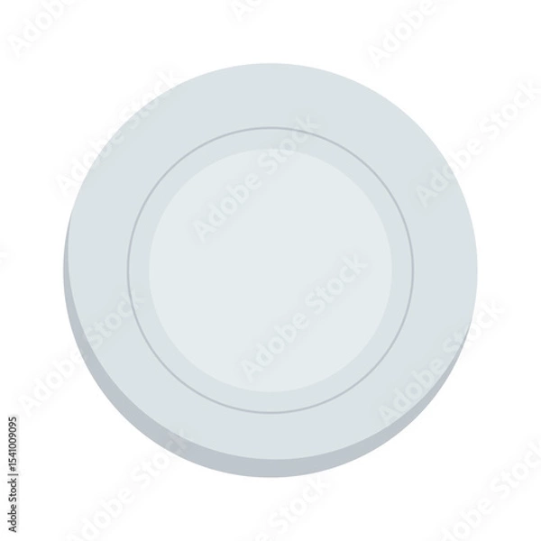 Fototapeta Empty round ceramic plate. Vector