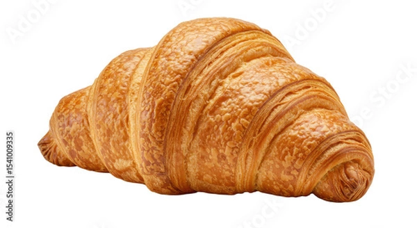 Fototapeta Golden Croissant with Detailed Layers and Texture