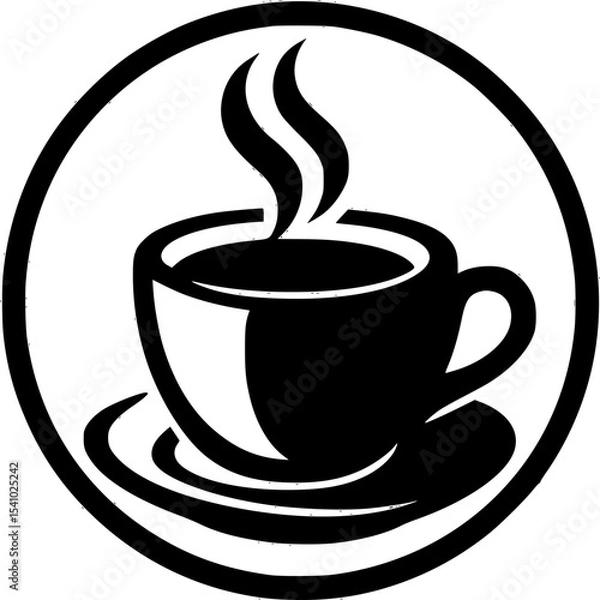 Fototapeta Hot Coffee Cup Icon