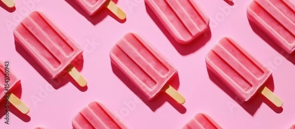 Obraz Pink popsicle pattern on a pink background
