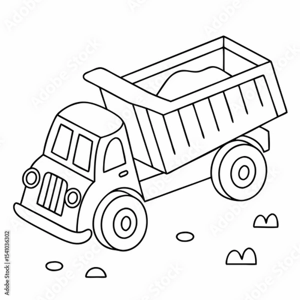 Fototapeta Flat Design Truck Illustration Black Transport Symbol for Web and Graphic Use