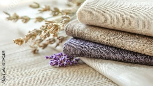 Obraz The color palette includes beige, lavender, and subtle earth tones, creating a peaceful yet creative energy