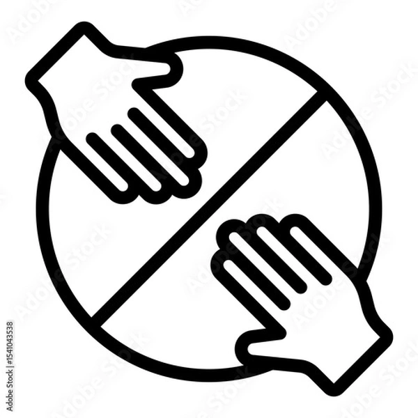 Obraz circle hand outline icon for permaculture ethic of sharing