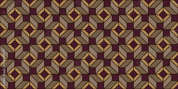 Obraz Geometric shapes background. Seamless pattern.Vector. 幾何学パターン　背景素材