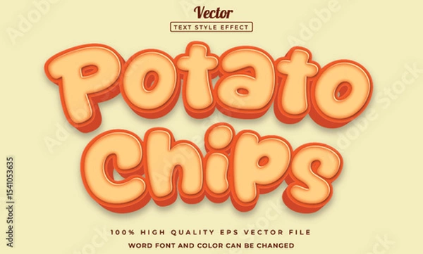 Obraz Potato chips text effect