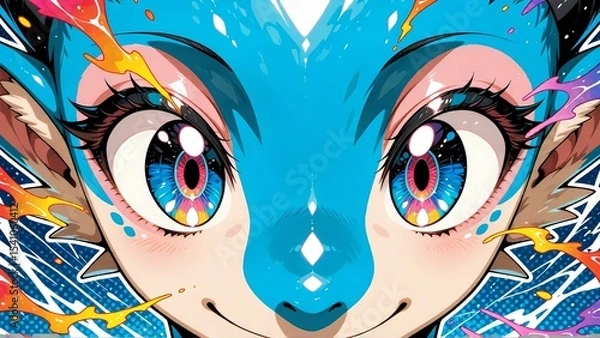 Obraz 神秘的な生き物の輝く瞳