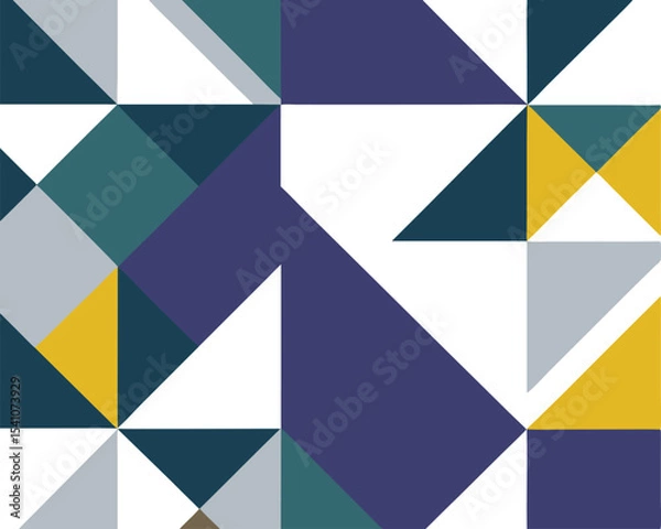 Fototapeta Abstract geometric pattern with triangles and squares design