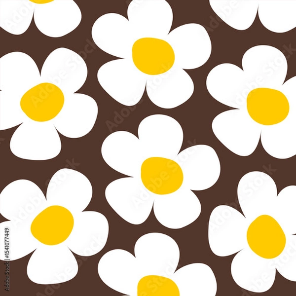 Obraz Floral pattern, brown floral background