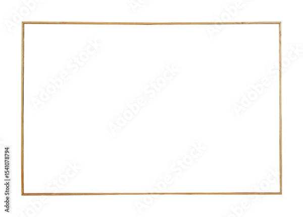 Fototapeta minimalist wooden frame horizontal isolated on white