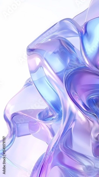 Obraz Digital technology blue and purple abstract gradient curve illustration poster background