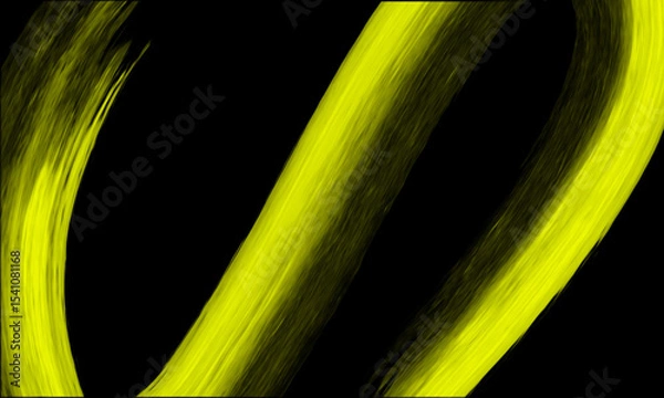 Obraz Black and yellow brush stroke graphic background image.