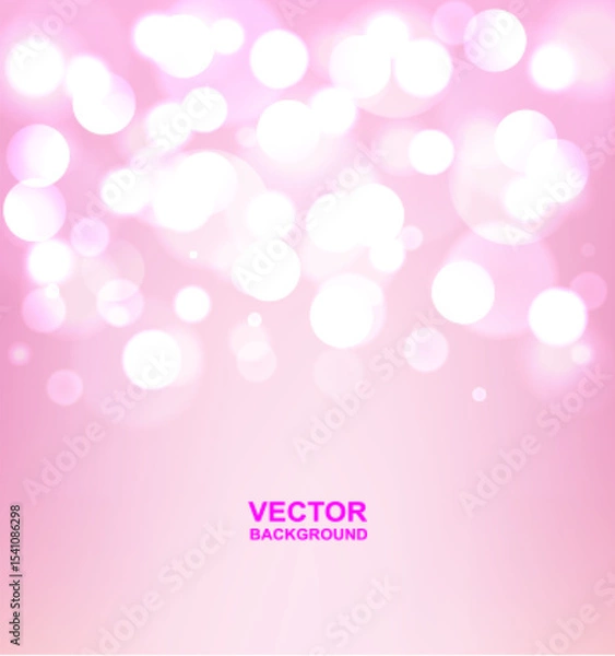 Fototapeta Abstract. bokeh blur light on pink background. vector.