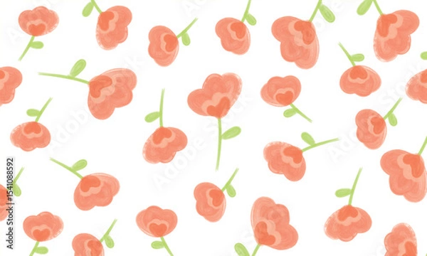 Fototapeta Beautiful orange tulip pattern image.