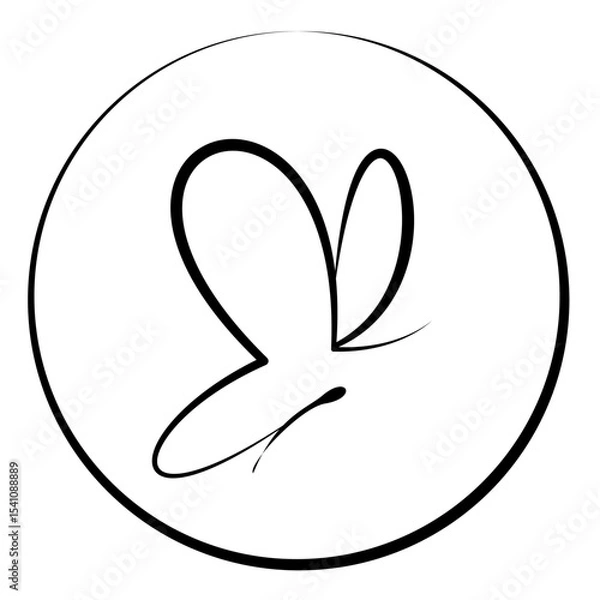 Fototapeta Butterfly Icon Vector Illustration Butterfly Symbol.