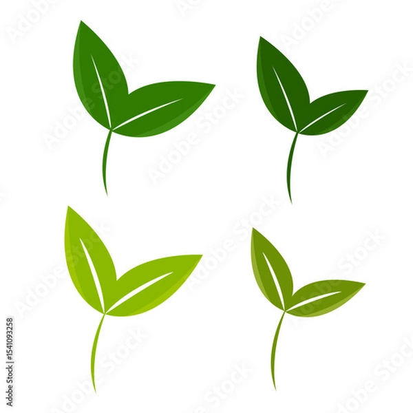 Fototapeta Vector illustration of nature symbol icon. Beautiful growing tree.