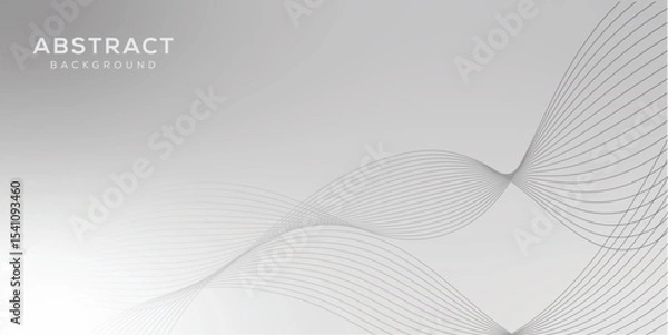 Obraz Modern abstract background with soft black and white wavy and flowing line. Elegant wavy vector background. 