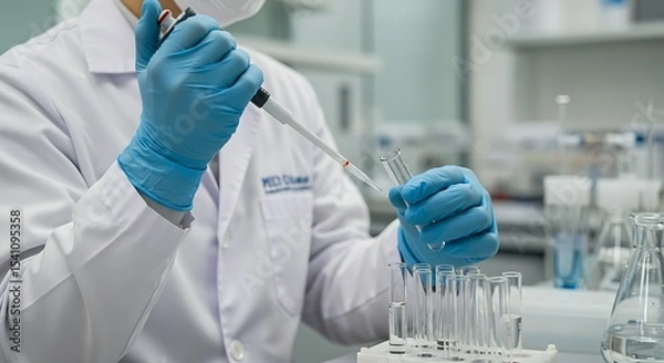 Fototapeta Scientist Conducting Research in a Modern Laboratory Setting