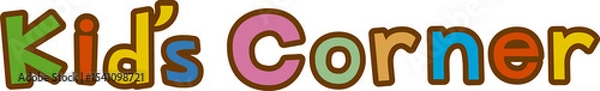 Obraz キッズコーナーの文字
