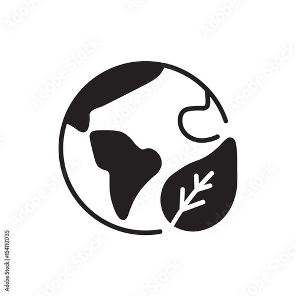 Fototapeta ecology flat icon vector pictogram eps 10