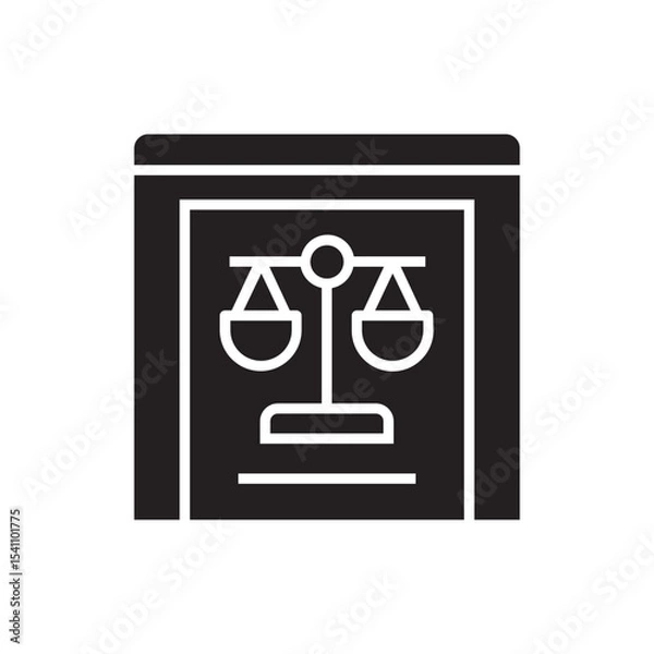 Fototapeta justice icon on metal internet button