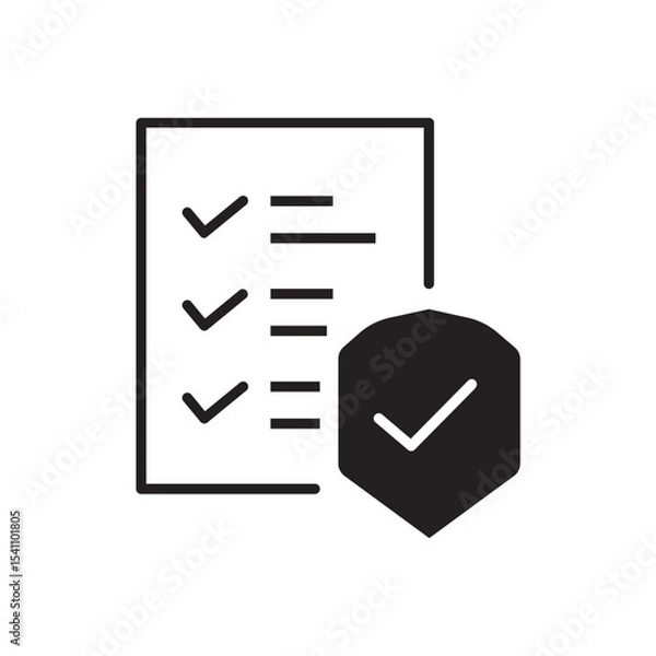 Fototapeta checklist with check mark