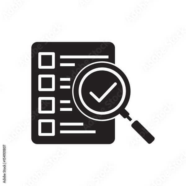 Fototapeta magnifying glass on the paper