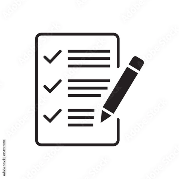 Obraz clipboard with pencil