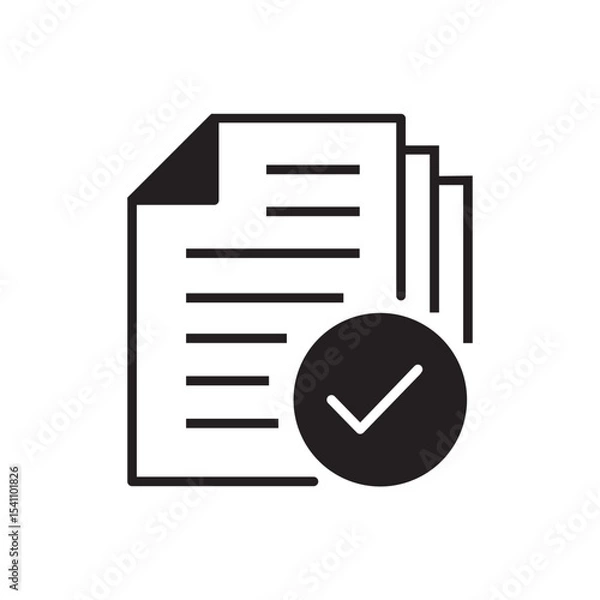 Fototapeta document icon vector illustration
