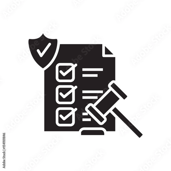 Fototapeta vector illustration of a symbol of justice