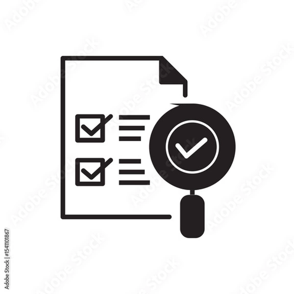Fototapeta magnifying glass on the paper with text