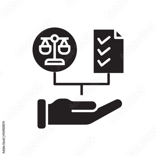 Obraz hand holding law symbol