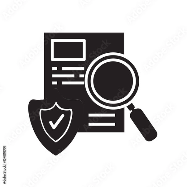 Fototapeta folder with magnifying glass