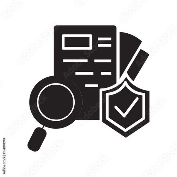 Obraz magnifying glass with document