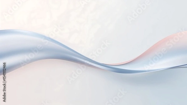Obraz Abstract Pastel Blue and Pink Wave Flowing Soft Smooth Digital Art image