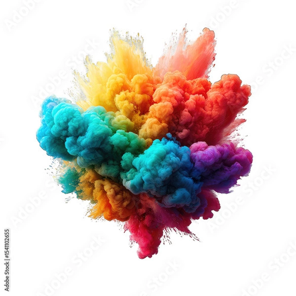 Fototapeta Vibrant, swirling colorful ink explosion