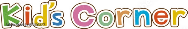 Obraz キッズコーナーの文字
