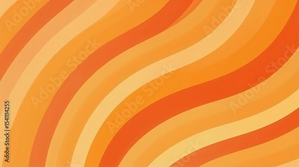 Obraz Abstract Orange and Yellow Curved Lines Digital Art Warm Hues Gradient Background curves stripes
